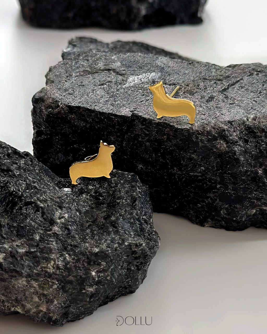 Mini kolczyki Corgi Gold / Jamnik Silver
