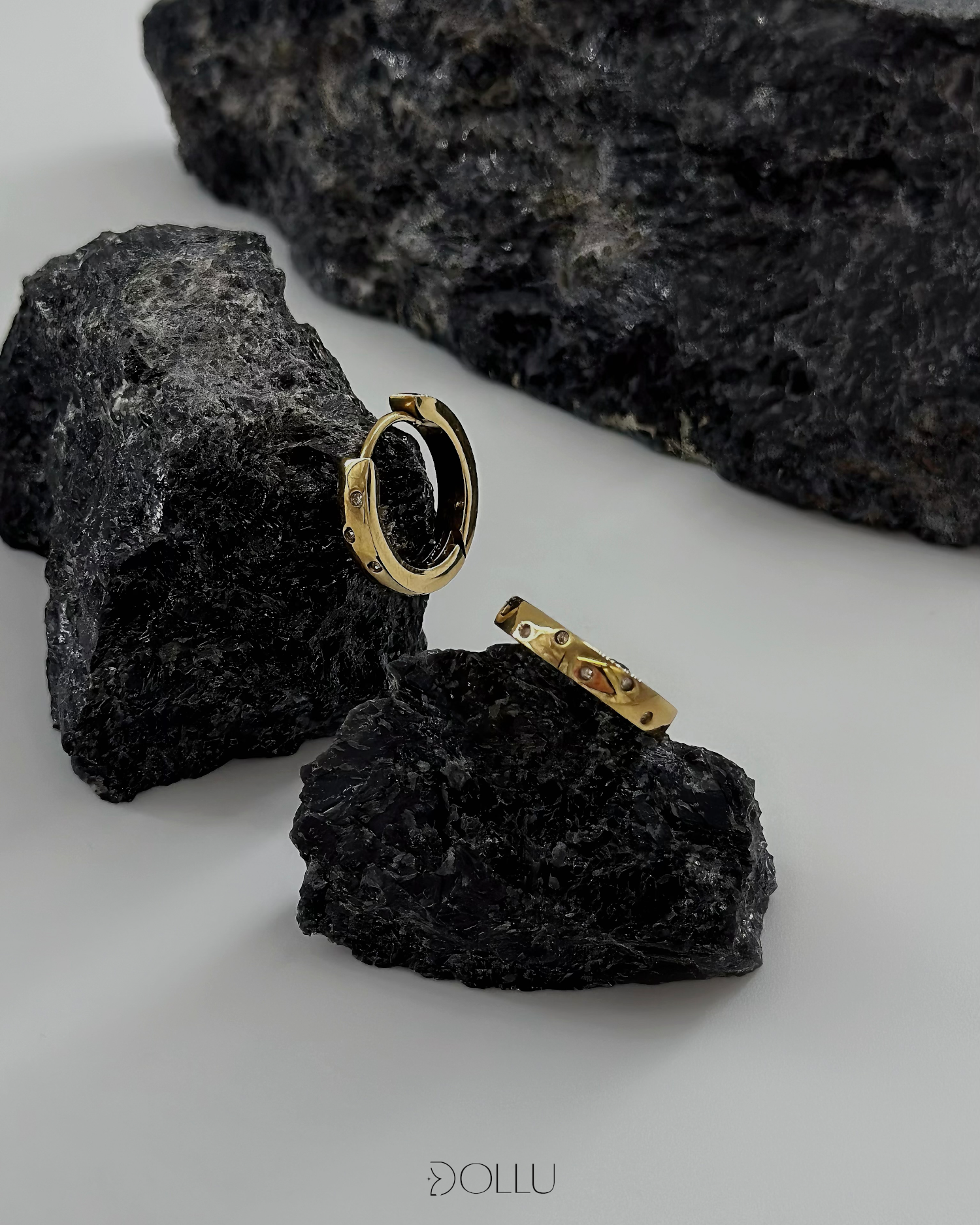 Kolczyki mini kółka "Noemi" diamenciki