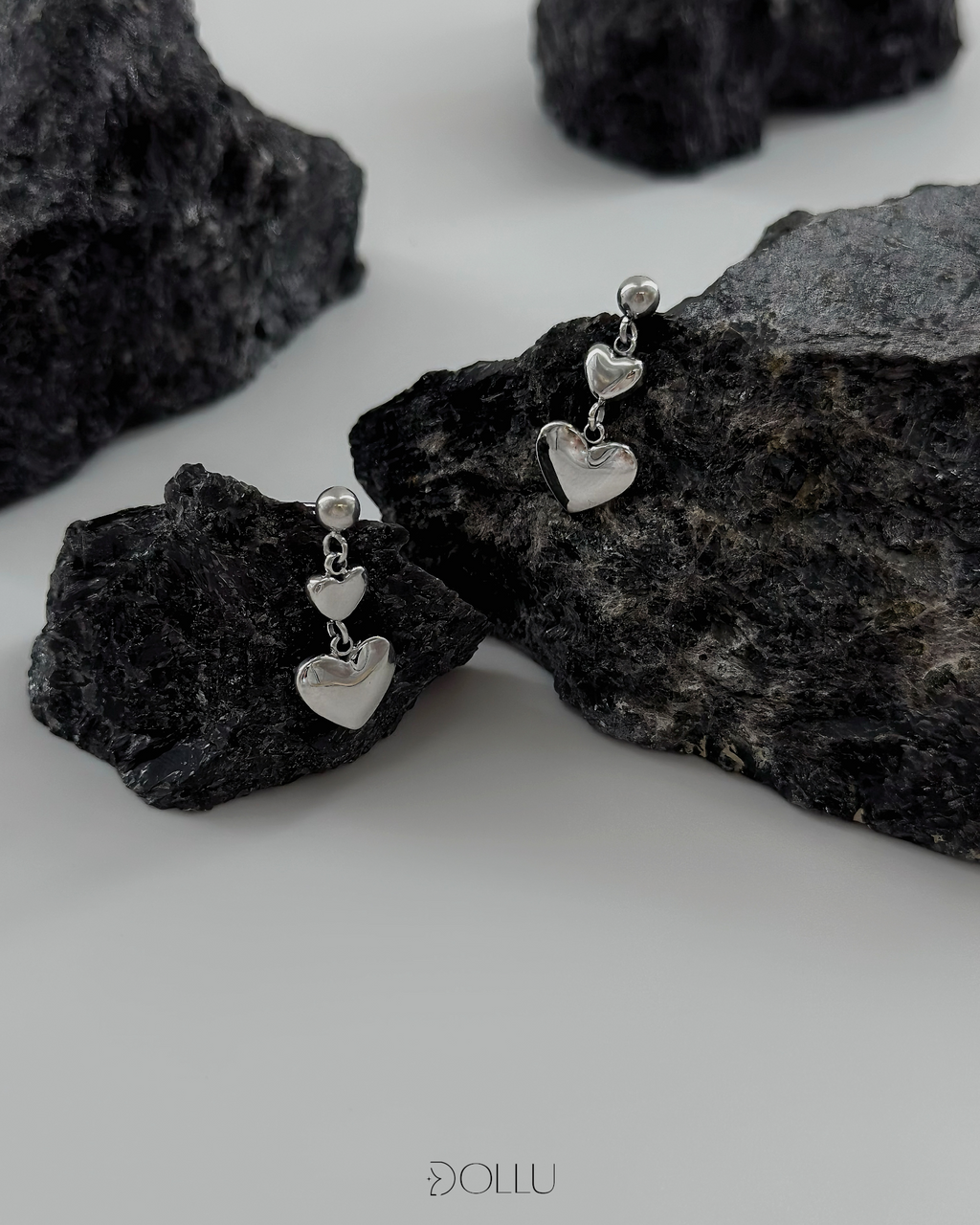 Kolczyki serduszka "Amore Duo"-  gold/silver