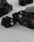 Kolczyki serduszka "Amore Duo"-  gold/silver