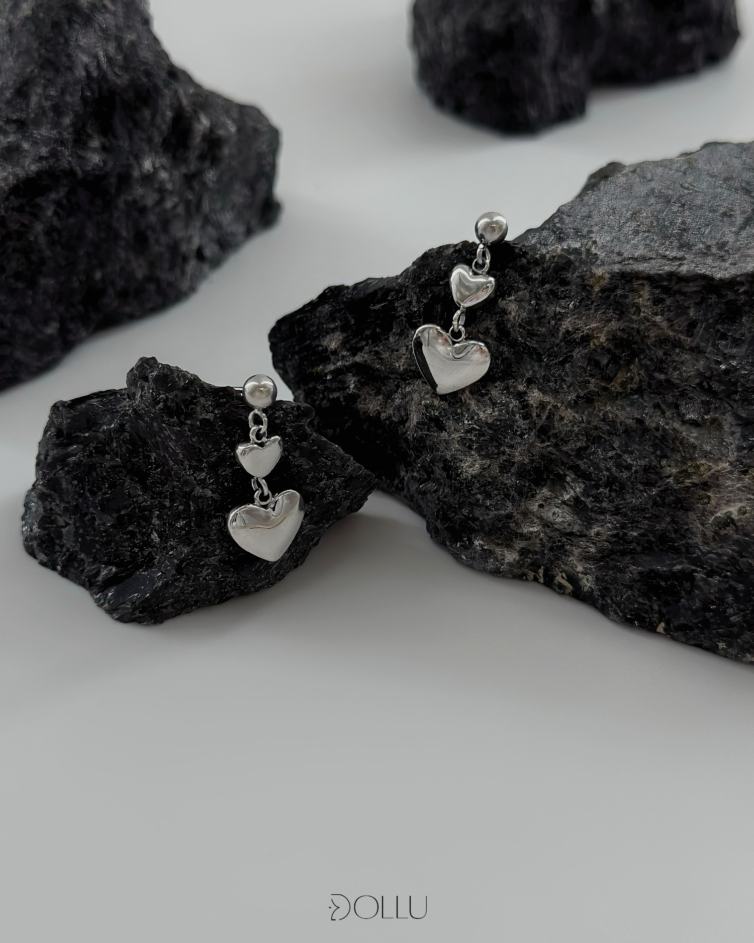 Kolczyki serduszka "Amore Duo"-  gold/silver