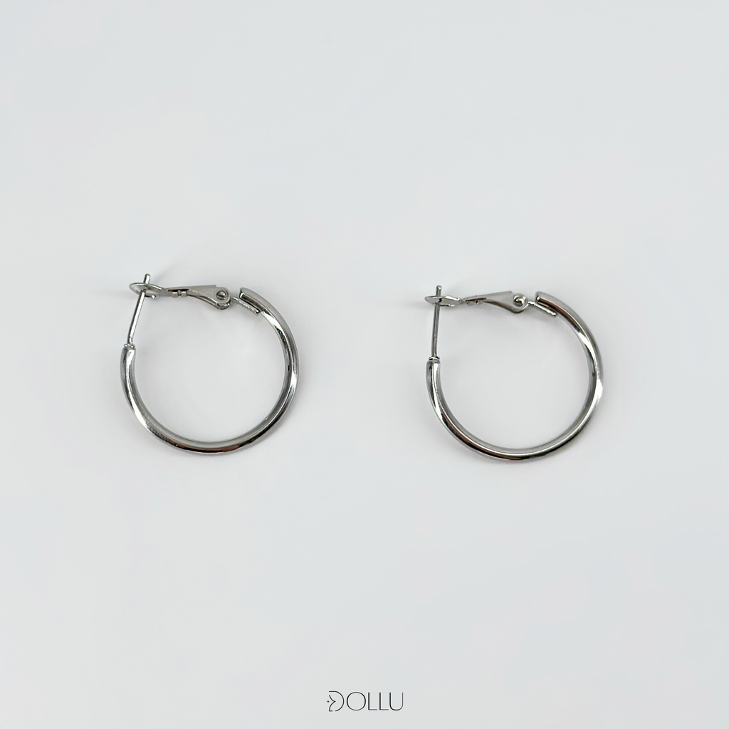 Kolczyki Silver Classic Hoops