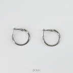 Kolczyki Silver Classic Hoops