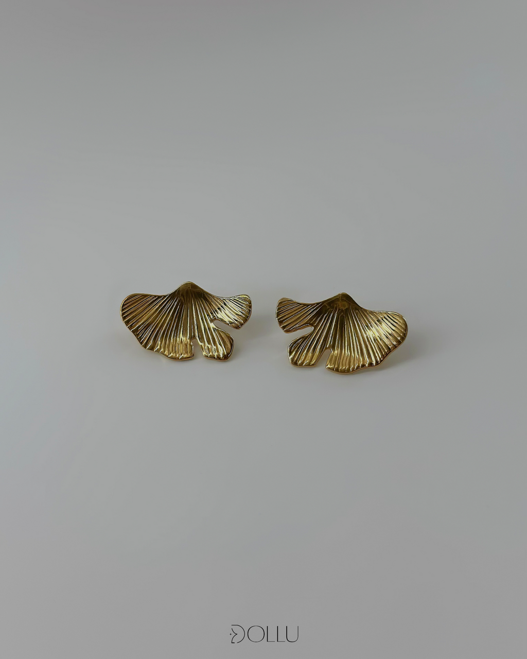 Kolczyki liść ginkgo "Livia" - gold/silver