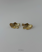 Kolczyki liść ginkgo "Livia" - gold/silver