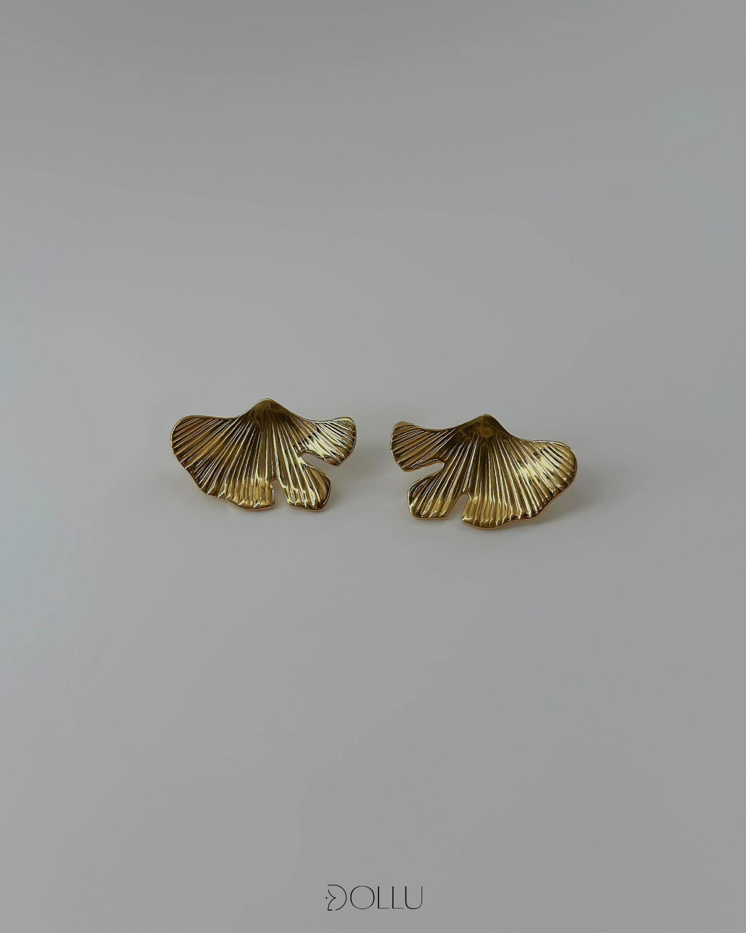 Kolczyki liść ginkgo "Livia" - gold/silver