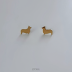 Mini kolczyki Corgi Gold / Jamnik Silver