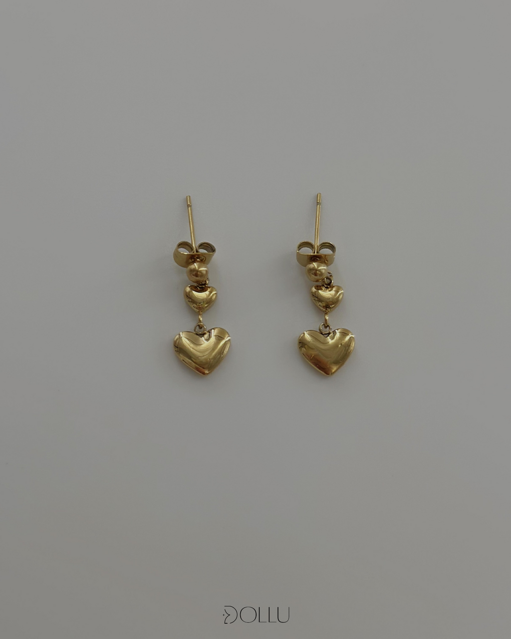 Kolczyki serduszka "Amore Duo"-  gold/silver
