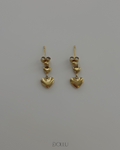 Kolczyki serduszka "Amore Duo"-  gold/silver