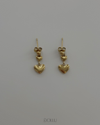 Kolczyki serduszka "Amore Duo"-  gold/silver