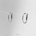 Kolczyki Silver Classic Hoops