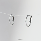 Kolczyki Silver Classic Hoops