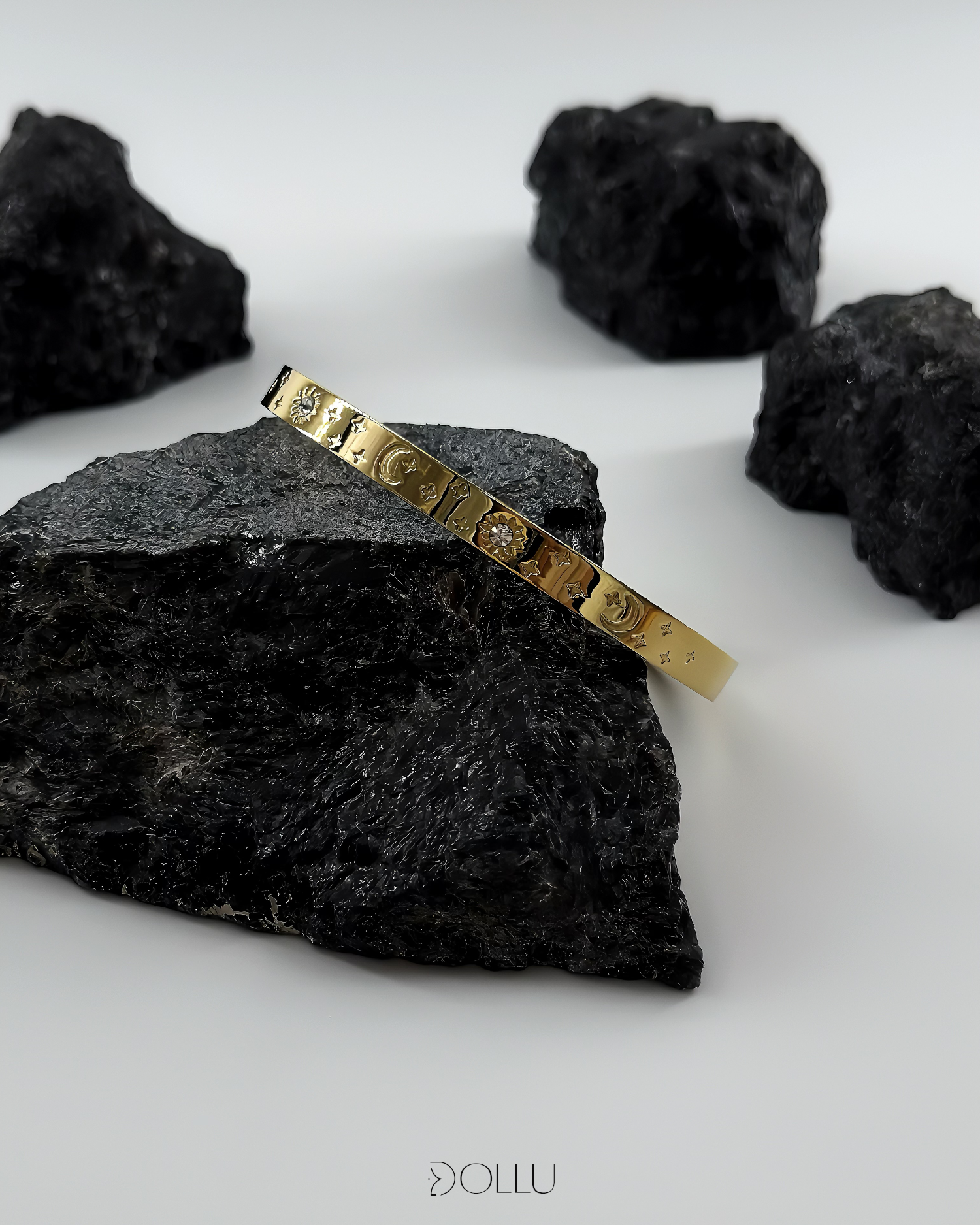 Bransoletka bangla "Astra" białe kryształki