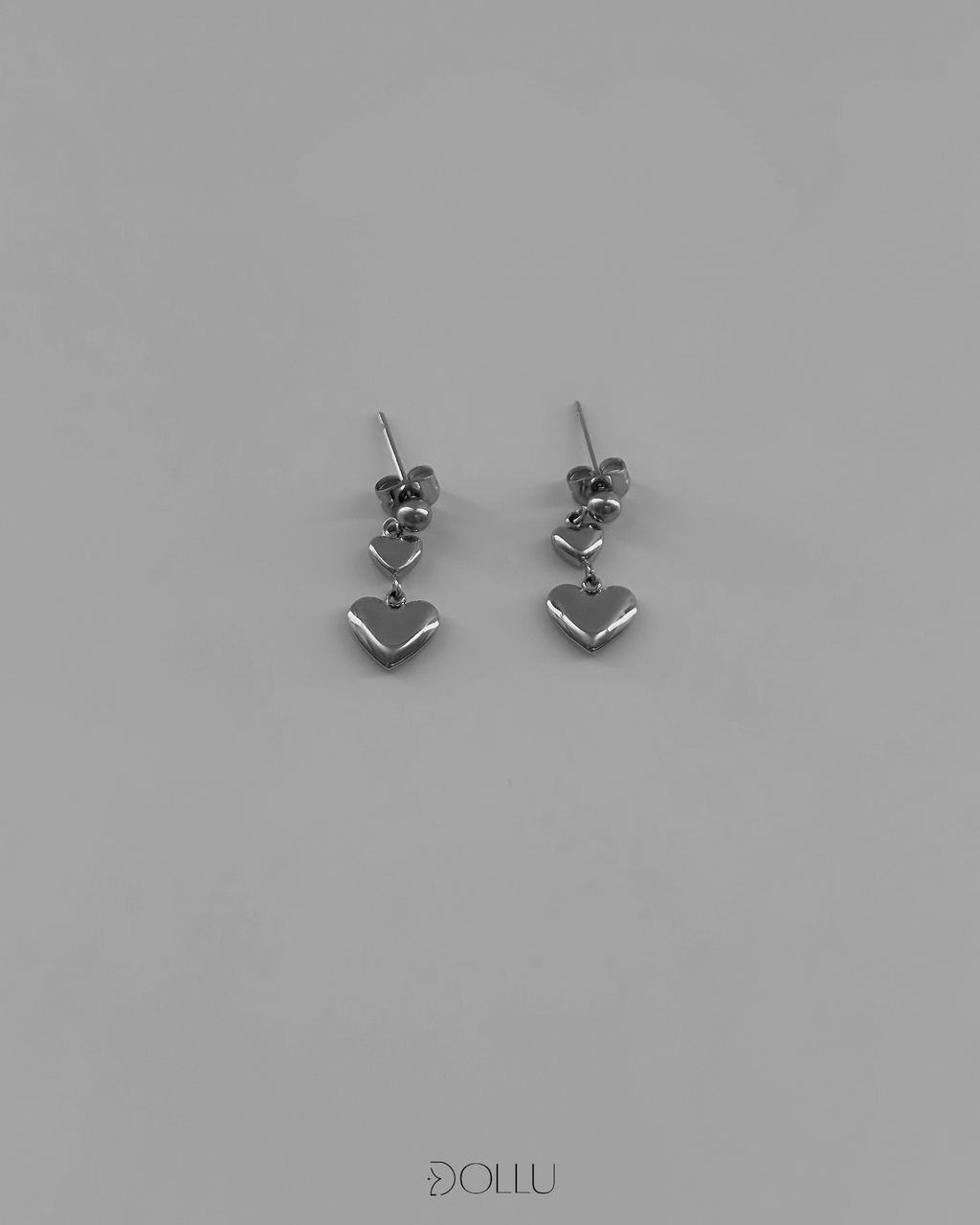 Kolczyki serduszka "Amore Duo"-  gold/silver