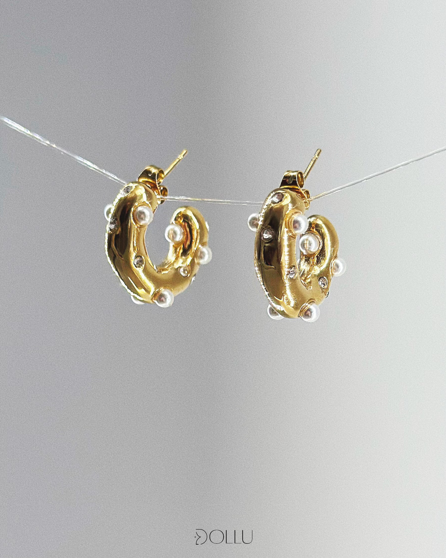 Kolczyki mini perełki "Aloria"