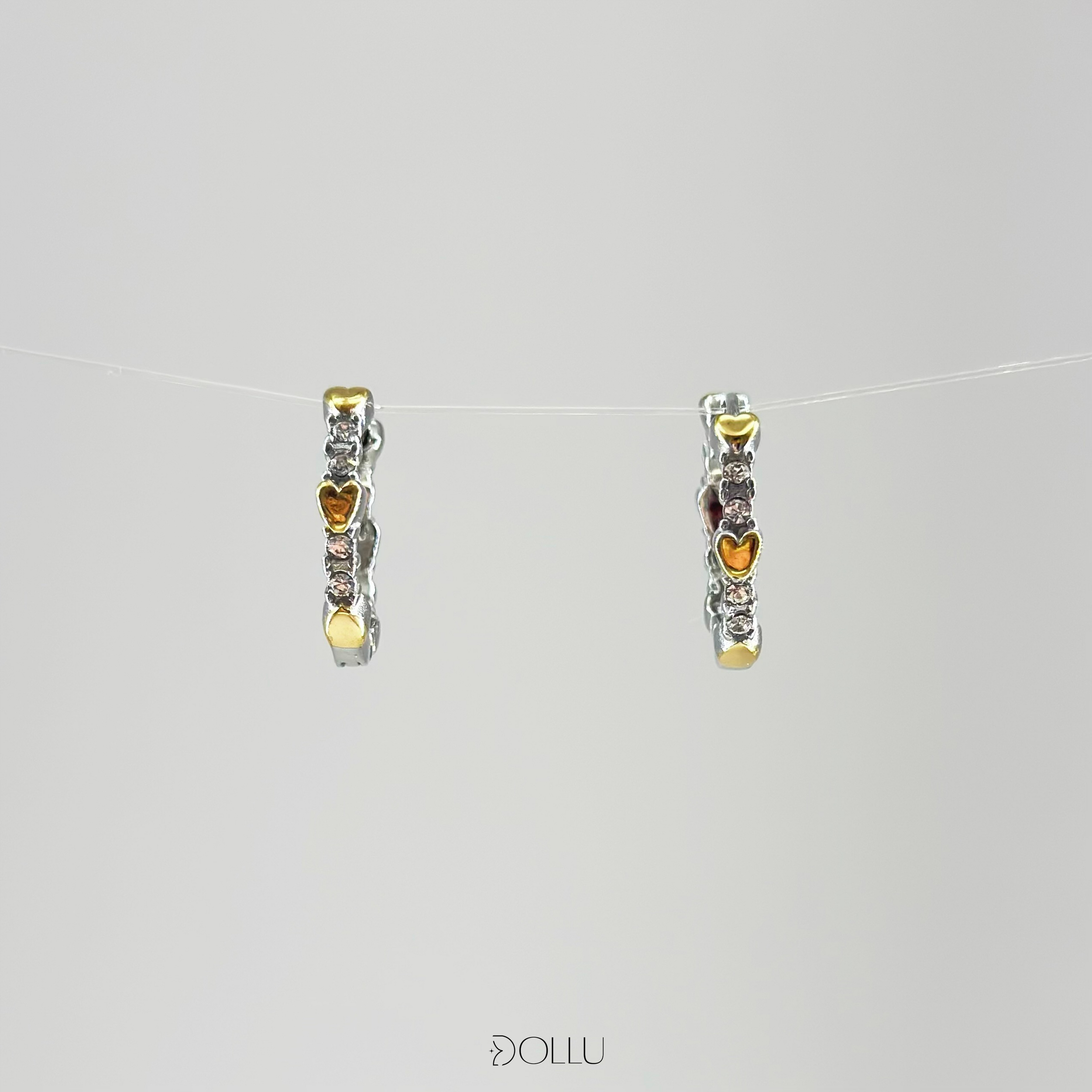 Kolczyki hoops mini serca "Lioré"