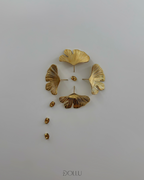 Kolczyki liść ginkgo "Livia" - gold/silver