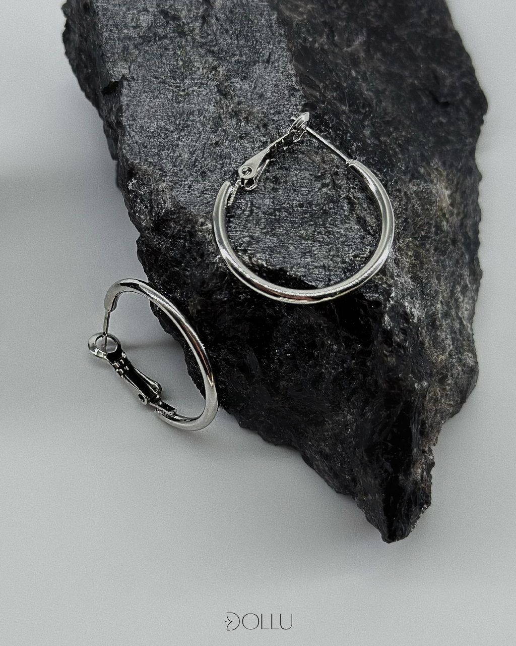Kolczyki Silver Classic Hoops