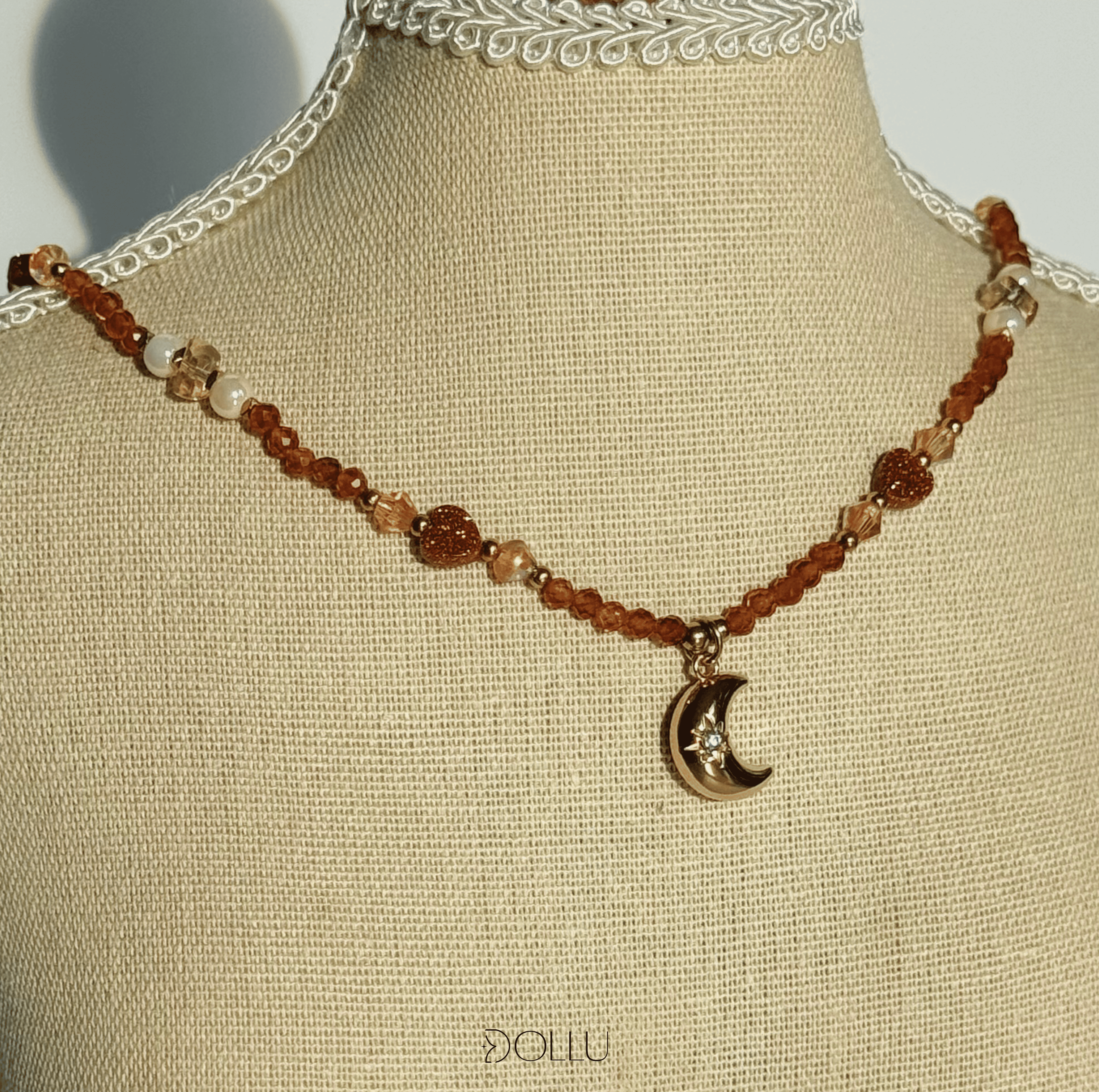 Naszyjnik księżyc "Amber Celeste"