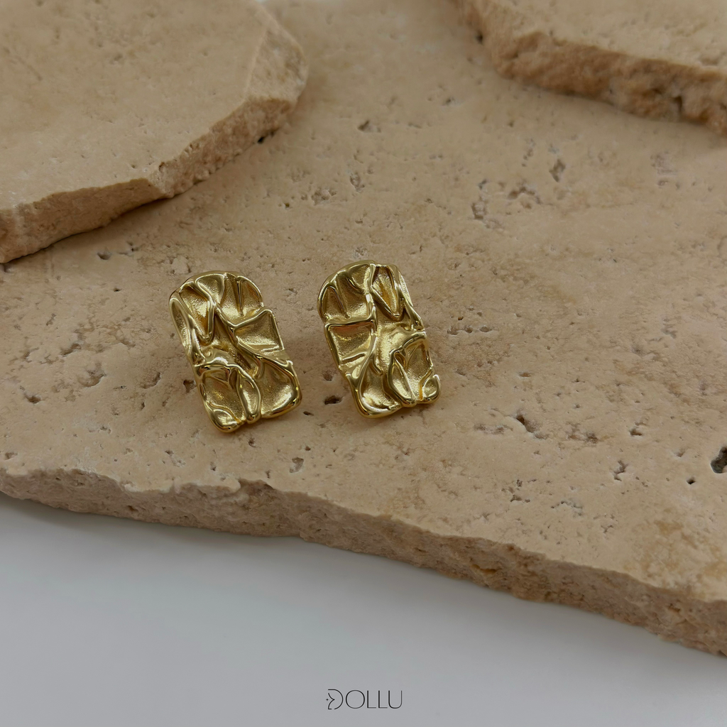 Kolczyki blaszki "Jude" - gold/silver