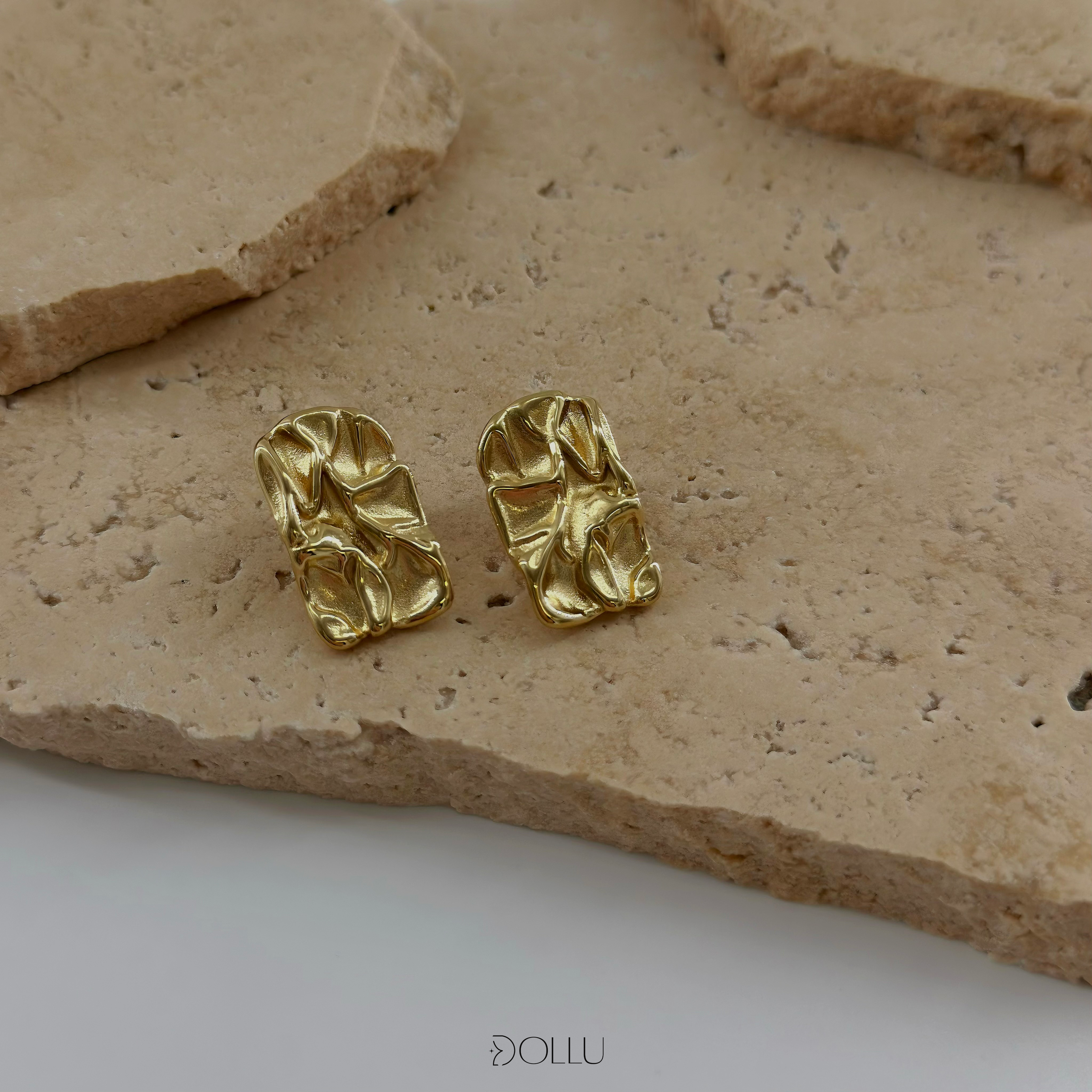 Kolczyki blaszki "Jude" - gold/silver
